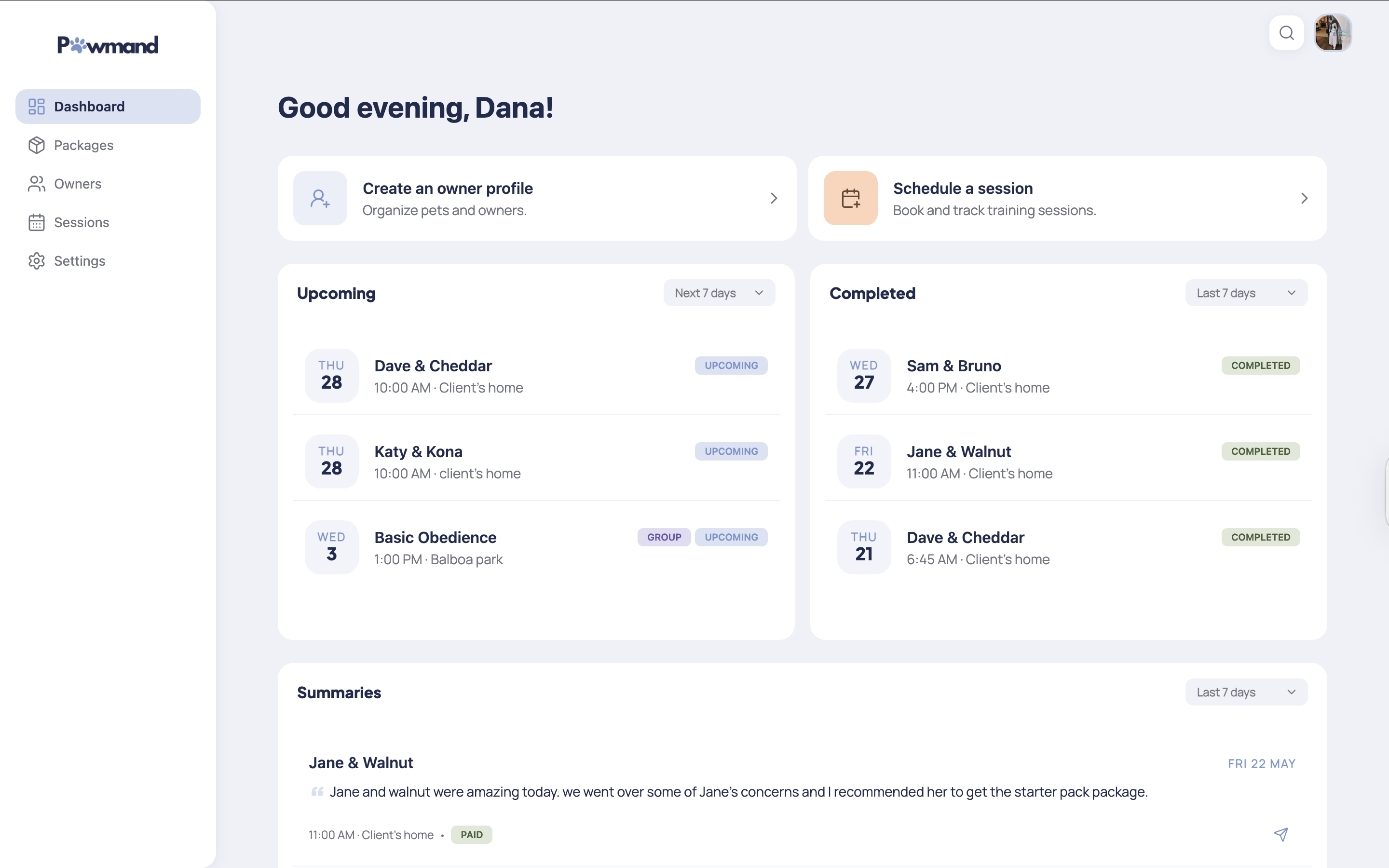 Pawmand product screenshot